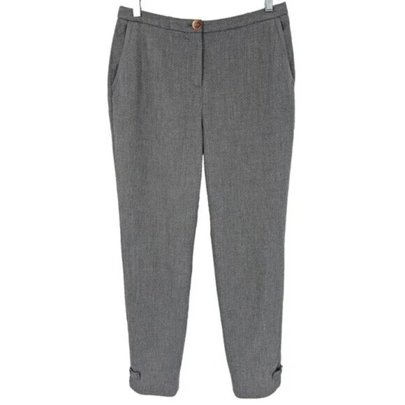 Ted Baker Gray Textured ankle pants light grey Size - 1/ US/2-4